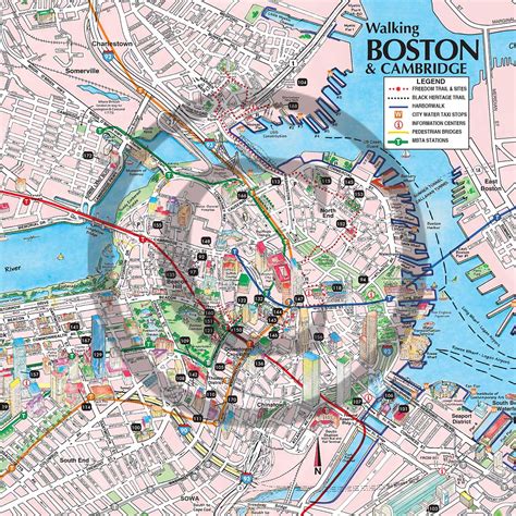 MAP Map Of City Of Boston