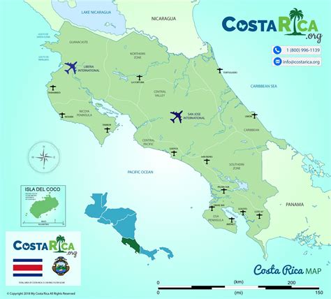 Map Of Costa Rica With Airports