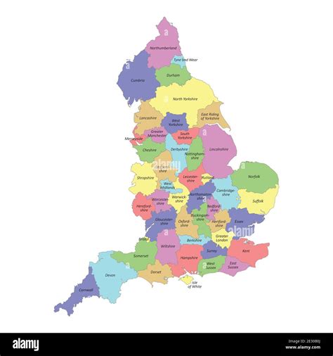 Map of Counties in England