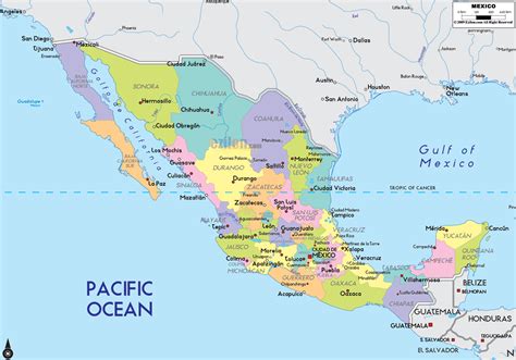 Map Of Countries In Mexico