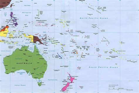 map of Oceania countries