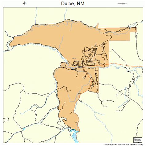 Map of Dulce, New Mexico
