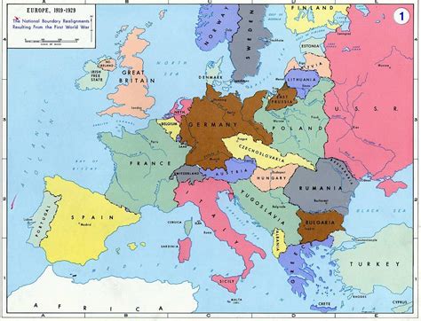 Map of Europe Before WW2
