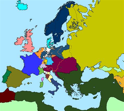 Map of Europe in 1815