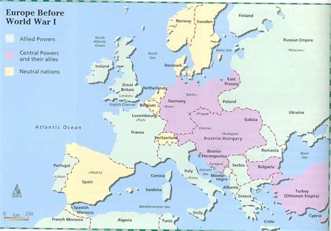 Map of Europe Pre WW1