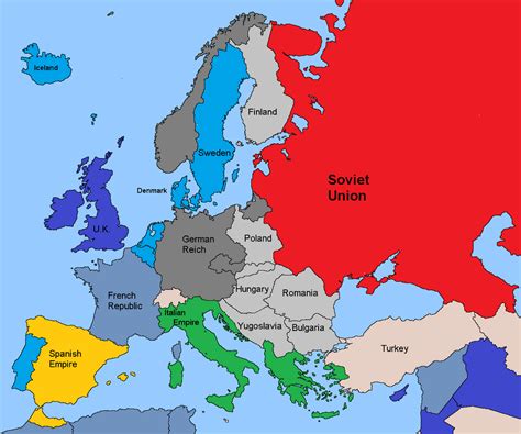 Europe Pre WW2 Map