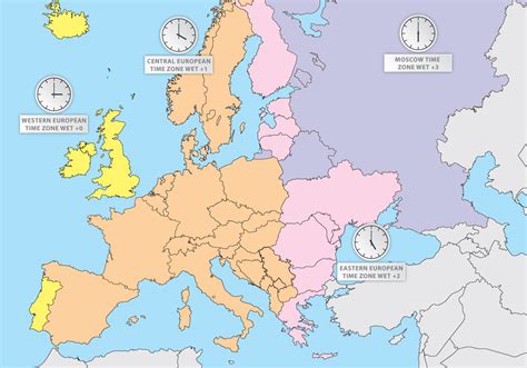 MAP Map Of Europe Time Zones