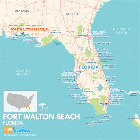 Map of Fort Walton Beaches