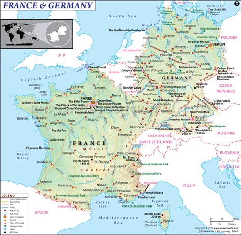 MAP Map Of Germany And France