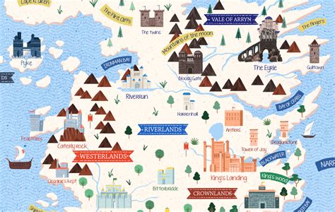 Map of Houses Game of Thrones