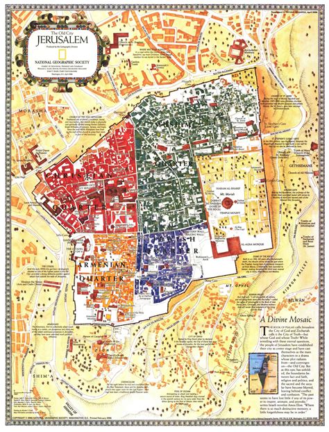 MAP Map of Jerusalem Old City