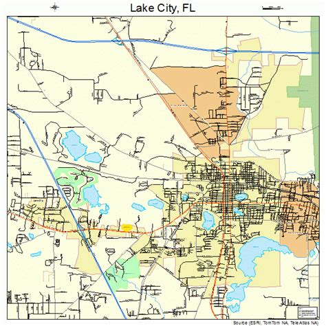 Map of Lake City, FL