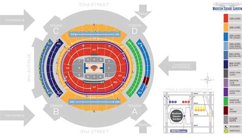 MAP Map of Madison Square Garden