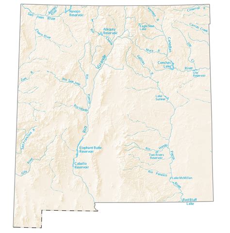 New Mexico Lakes Map