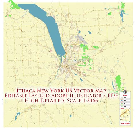 Map Of New York Ithaca