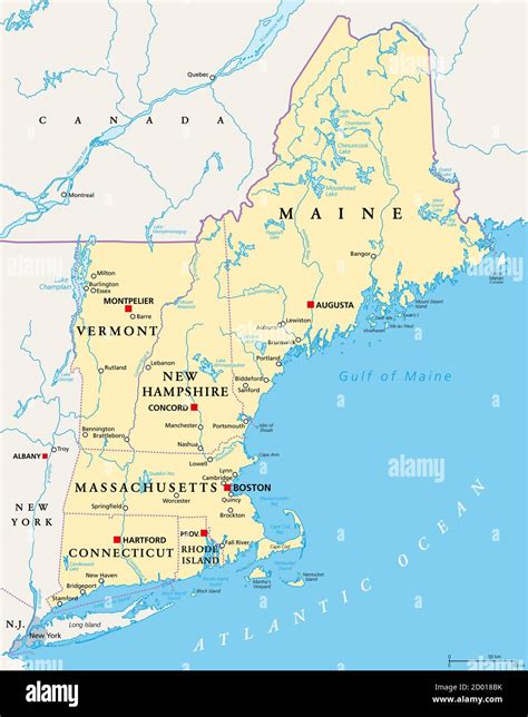 MAP Map Of Nh And Maine