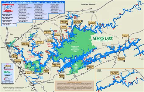 Map Of Norris Lake Tn