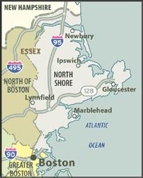 Map of North Shore MA