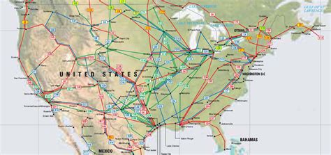 Map of oil pipelines in the US