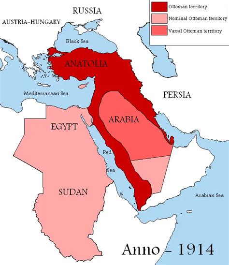 Map Of Ottoman Empire 1914