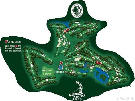 Map of Pinehurst Golf Courses