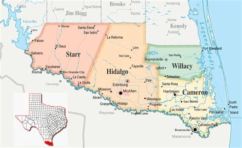 Map of Rio Grande Valley