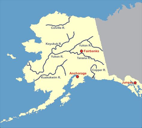 Alaska rivers map