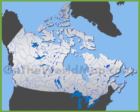 MAP Map Of Rivers In Canada