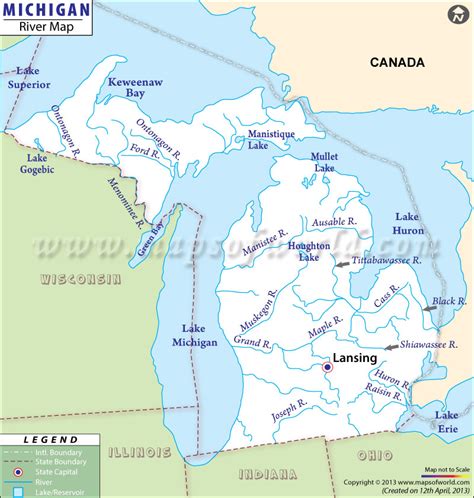 Map Of Rivers In Michigan