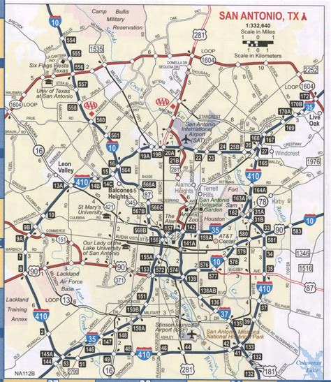 Map of San Antonio Texas