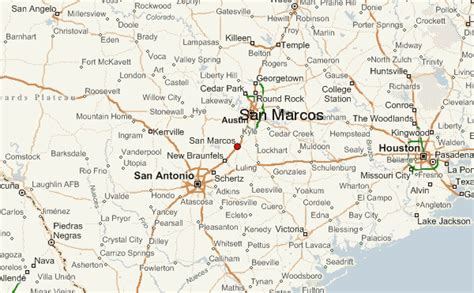 Map of San Marcos Texas