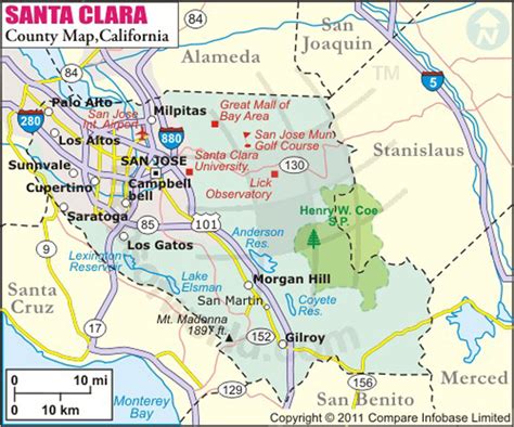 Map of Santa Clara, California