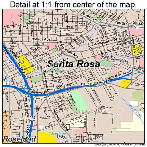 Map of Santa Rosa, California