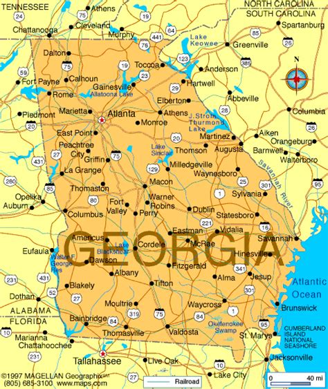 Map of State of Georgia
