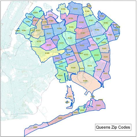 Map of Staten Island with zip codes