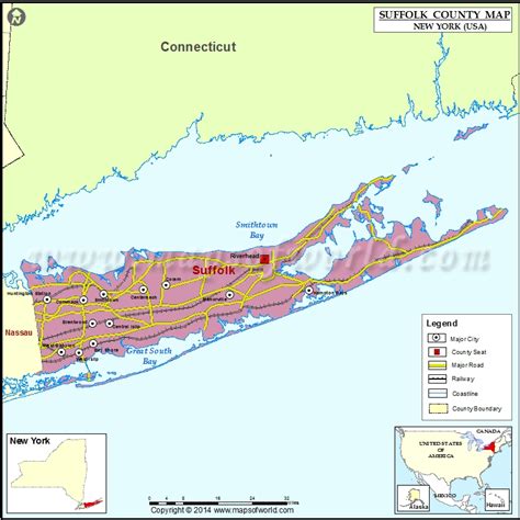 Map Of Suffolk County NY