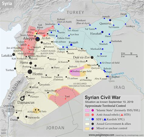Map of Syria Civil War