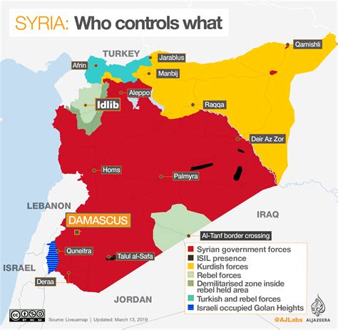 Map of Syria Civil War
