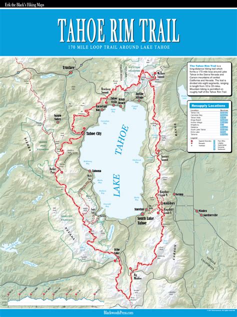MAP Map of Tahoe Rim Trail