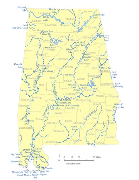 Map Of The Alabama River