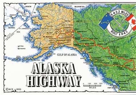Map of the Alaska Highway