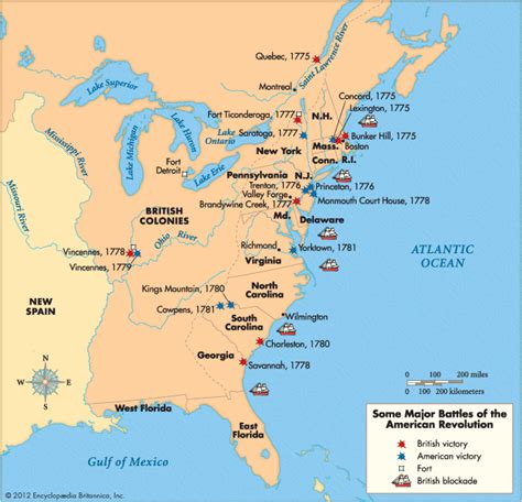 Map of the American Revolution