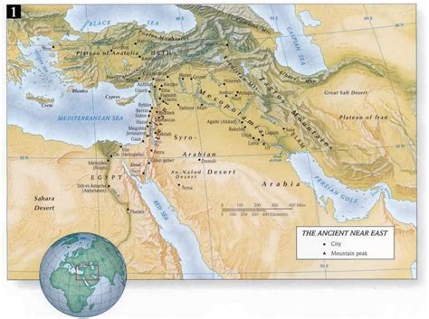 MAP Map Of The Biblical Middle East