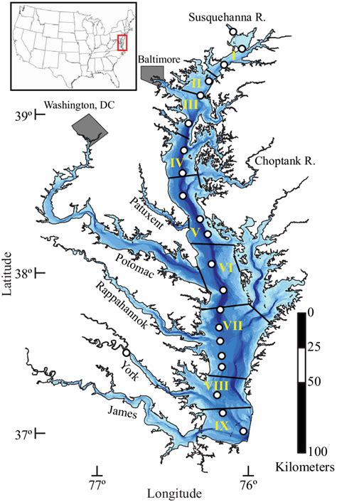 MAP of Chesapeake Bay