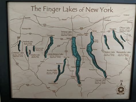 Map of Finger Lakes in New York