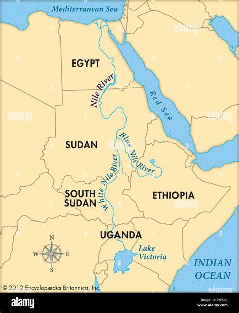 Map of the Nile River