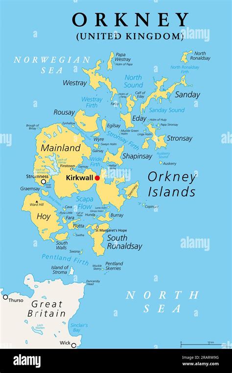 MAP Map Of The Orkneys Islands