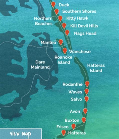 MAP Map Of The Outer Banks