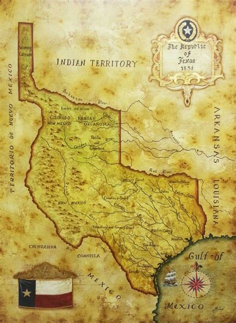 MAP Map Of The Republic Of Texas