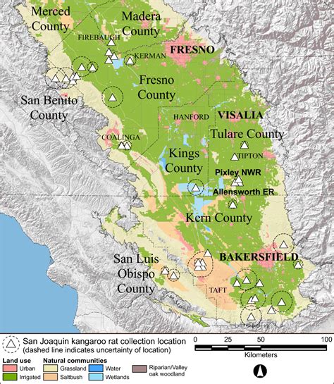 Map of the San Joaquin Valley